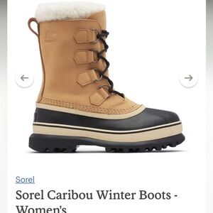 Sorel Caribou Winter Boots - Tan and Black